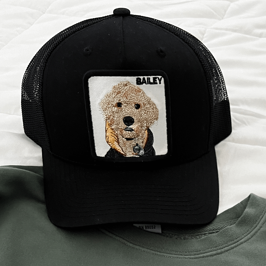 PERSONALIZED EMBROIDERED PET PATCH TRUCKER HAT